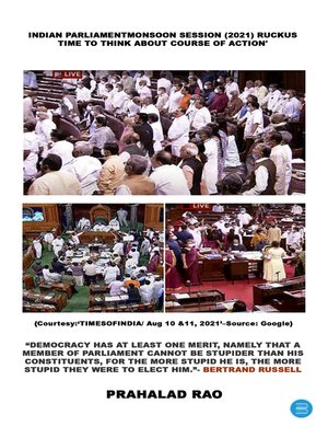 cover image of Indian Parliament Monsoon Session 2021 Ruckus Time To Think About